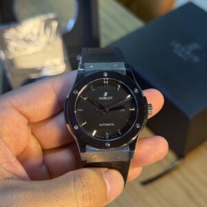 Hublot Classic Preto/couro