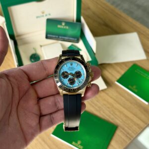 Rolex Daytona / Gold Azul-Turquesa