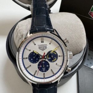 Tag Heuer Carrera- Couro azul/Branco