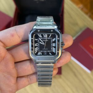 Cartier Santos - Prata/Preto