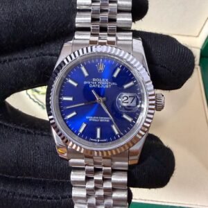 Rolex Datejust / Jubile - Prata/ Azul