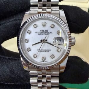 Rolex Datejust / Jubile - Prata/  Branco