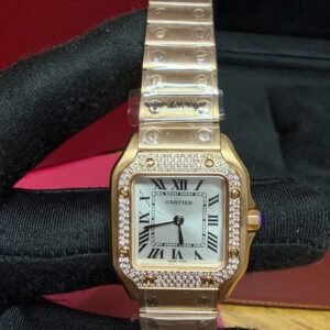 Cartier Santos - Rose / Cravejado