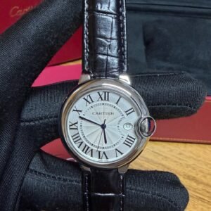 Cartier Ballon Bleu - Couro Preto/Date
