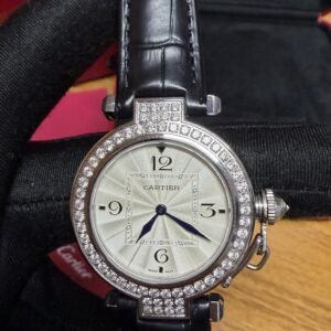 Cartier Pasha - Cravejado/Preto