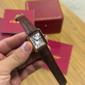 Cartier Tank Louis- Dourado/ Marrom