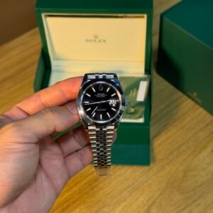 Rolex Datejust - Super C - Preto - Basel liso